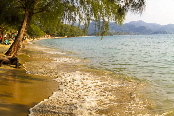 Sosna Słońce Wieczorem Plaży Koh Chang Tajlandia — Zdjęcie stockowe