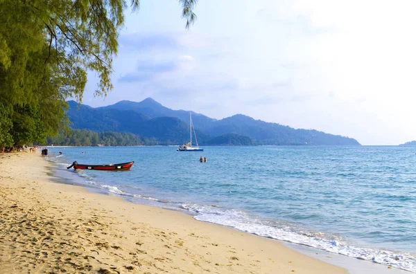 Plaża Natura Słońcu Wieczorem Plaży Koh Chang Tajlandia — Zdjęcie stockowe