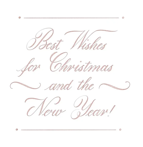 Best Wishes for Christmas and the New Year calligraphy greeting card