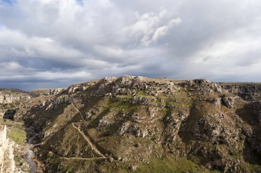 Matera-Basilicata, İtalya'nın ünlü taş.