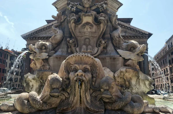 Fontanna Piazza Della Rotonda Pobliżu Panteon — Zdjęcie stockowe