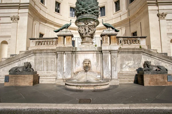 ancient Roman fountains in the shape of a mask