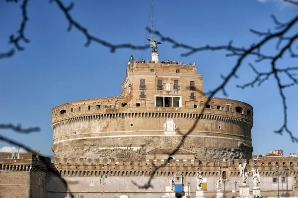 Het Mausoleum Van Keizer Hadrianus Genaamd Castel Sant Angelo — Stockfoto