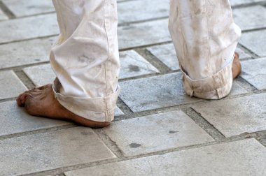 alay penitents kutsal hafta içi benevento il içinde. İtalya.