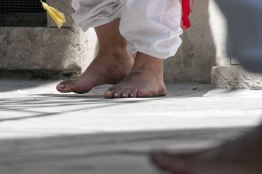 alay penitents kutsal hafta içi benevento il içinde. İtalya.