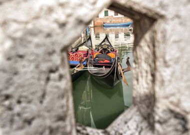 Venedik'in ünlü gondolları, İtalya
