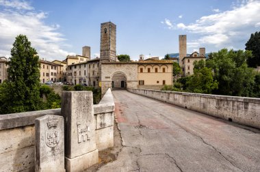 famous city of Ascoli Piceno in the Marches, Italy clipart
