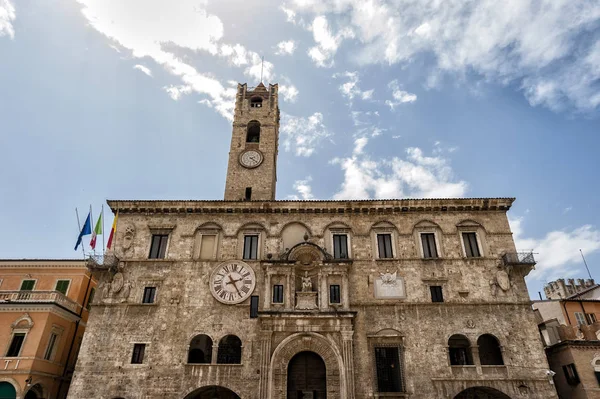 Słynne Miasto Ascoli Piceno Marches Włochy — Zdjęcie stockowe