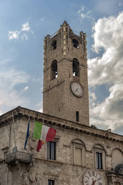 Słynne Miasto Ascoli Piceno Marches Włochy — Zdjęcie stockowe