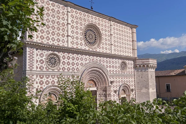 Aquila Italia Santamaría Collemaggio Basílica Del Siglo Xiii — Foto de Stock