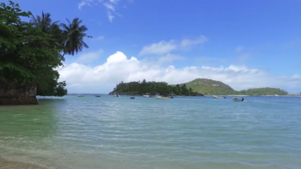 Panorama Anse Islette Bay Isla Mahe Seychelles — Vídeo de stock