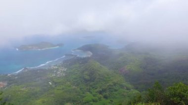Mahe Island, Panorama formu Morne Blanc View Point, ada Mahe, Seyşel Adaları
