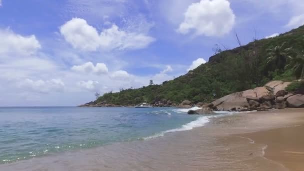 Vista Oceano Índico Anse Major Beach Mahe Island Seychelles — Vídeo de Stock