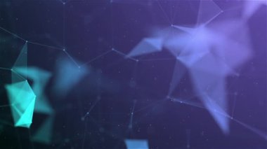 Dijital Hi-Tech Plexus Ağ Arkaplan Döngüsü