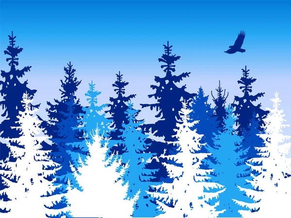 Landschaft Öko Banner Winter — Stockvektor