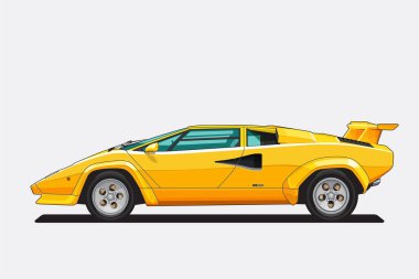 Supercar Vektör dosya biçimi ayrı katmanlara ayrılır. Gerektiğinde arabanın rengini değiştirebilir.