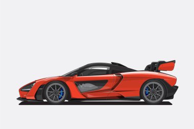Supercar Vektör dosya biçimi ayrı katmanlara ayrılır. Gerektiğinde arabanın rengini değiştirebilir.