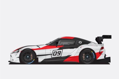 Supercar Vektör dosya biçimi ayrı katmanlara ayrılır. Gerektiğinde arabanın rengini değiştirebilir.