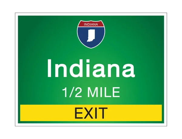 Segno Stradale Benvenuti Signage Sulla Strada Stile Americano Fornire Indiana — Vettoriale Stock