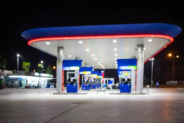 Atmosphere Lighting Blurred Gas Station — Stok Foto