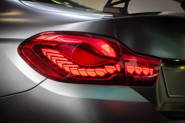 Closeup Πίσω Κόκκινο Αυτοκίνητο Φως Ουρά — Φωτογραφία Αρχείου