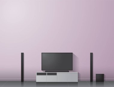 Oturma odası modern stil Vektör illüstrasyonu- adob illüstratörüyle oluşturuldu.