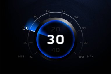 Elektrik teçhizatı için% 30 oranında dönen Mavi Işık düğmesi.