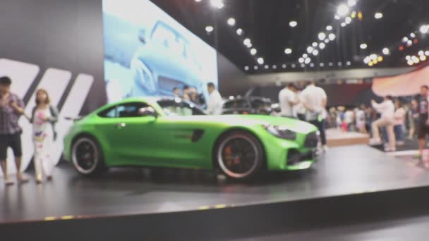 Atmosfera Sfocata Nel Motor Show — Video Stock