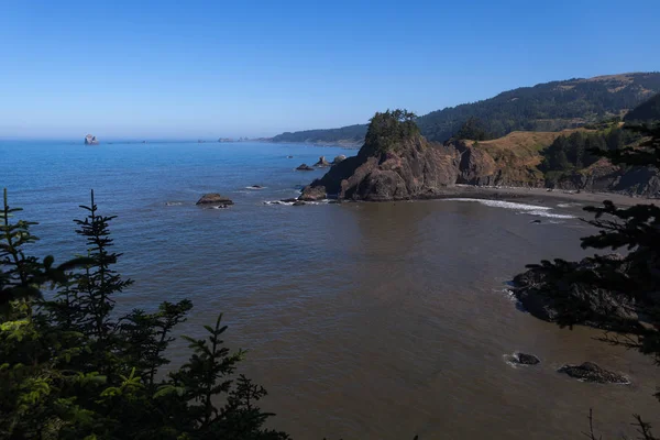 Scenic view along the Oregon coast. Oregon, Brookings, Arch Rock, Summer