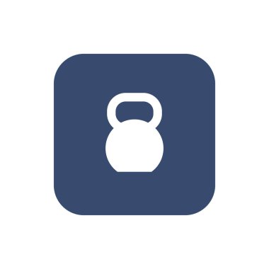 Beyaz arkaplanda kettlebell simgesi