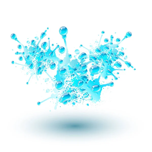 Blue water splash, vector illustration. — Stock Vector
