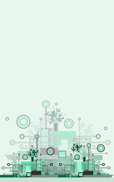 Grunge and hi-tech vector background. — Stock Vector