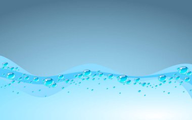 mavi su dalgası, vektör çizim.