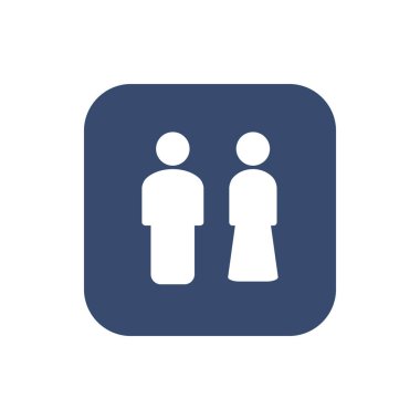 Beyaz arka plan üzerinde izole tuvalet, tuvalet, tuvalet işareti