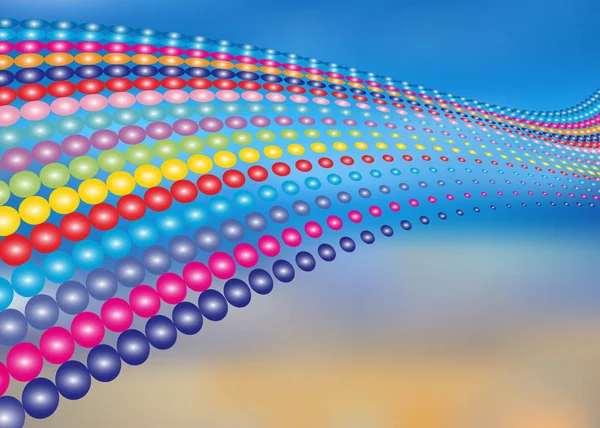 Fond abstrait avec des boules colorées — Image vectorielle