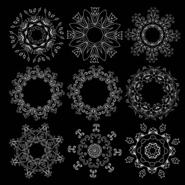 güzel süs rozet ayarlayın. etnik veya dövme tasarımı için.