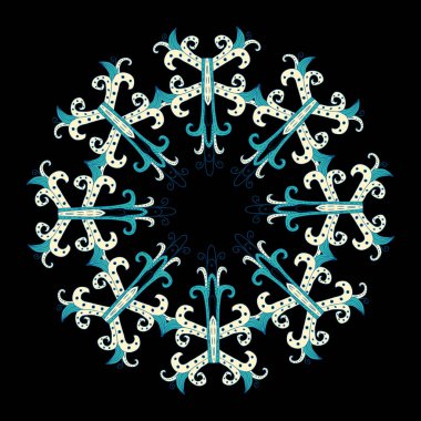 Güzel süs rozeti. Etnik veya dövme tasarımı için.