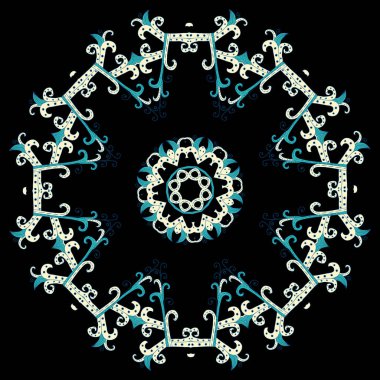 Güzel süs rozeti. Etnik veya dövme tasarımı için.