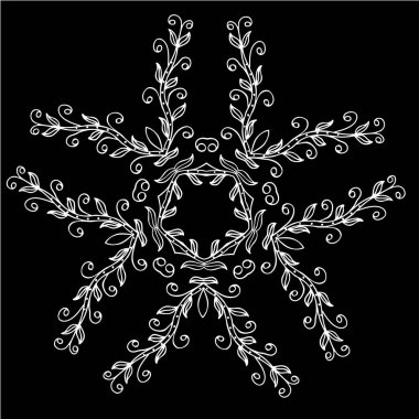 Güzel süs rozeti. Etnik veya dövme tasarımı için.