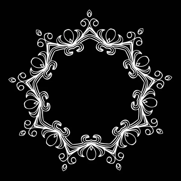 Belle rosette ornementale. Pour la conception ethnique ou tatouage . — Image vectorielle