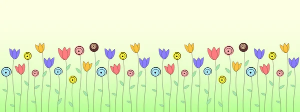 Jarní nebo letní květinové přání — Stockový vektor