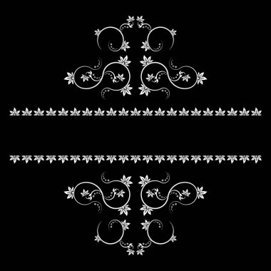 Monogram tasarım ile çerçeve ve süslemeleri.