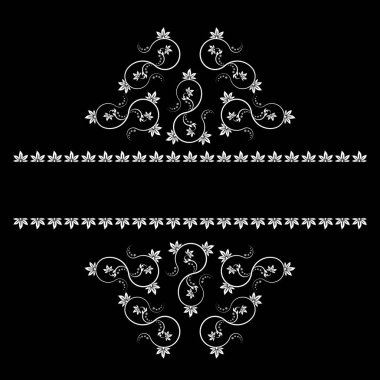 Monogram tasarım ile çerçeve ve süslemeleri.