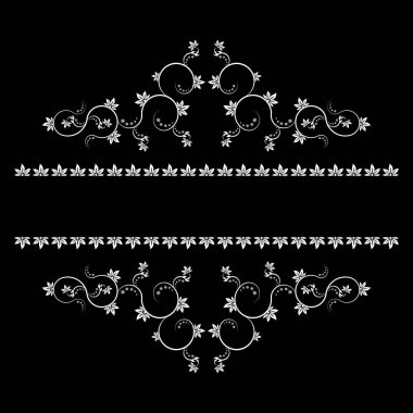 Monogram tasarım ile çerçeve ve süslemeleri.