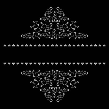 Monogram tasarım ile çerçeve ve süslemeleri.