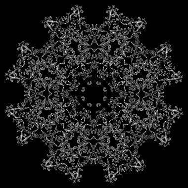 Güzel süs rozeti. Etnik veya dövme tasarımı için.