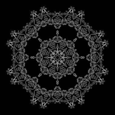 Güzel süs rozeti. Etnik veya dövme tasarımı için.