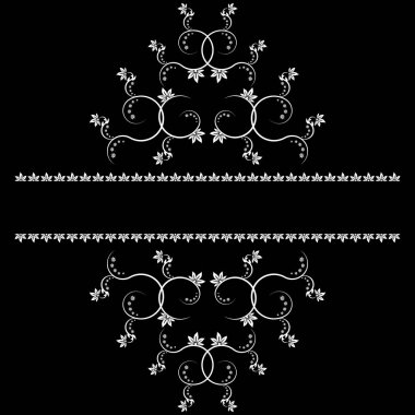 Monogram tasarım ile çerçeve ve süslemeleri.