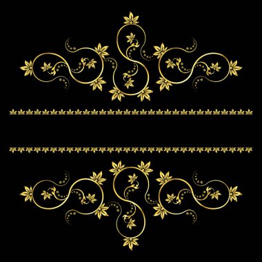 Sayfa dekorasyon elemanları veya monogramlar. Kitap, kart, menü, advertisments, dövme vb tasarımı için kullanılabilir.