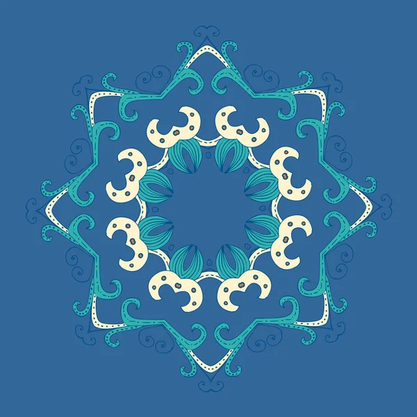 Goldene Farbe rund abstrakte ethnische Ornamente Mandala. basierend auf alten griechischen, arabischen und türkischen Motiven. für Textilien, Einladungen, Banner und andere — Stockvektor